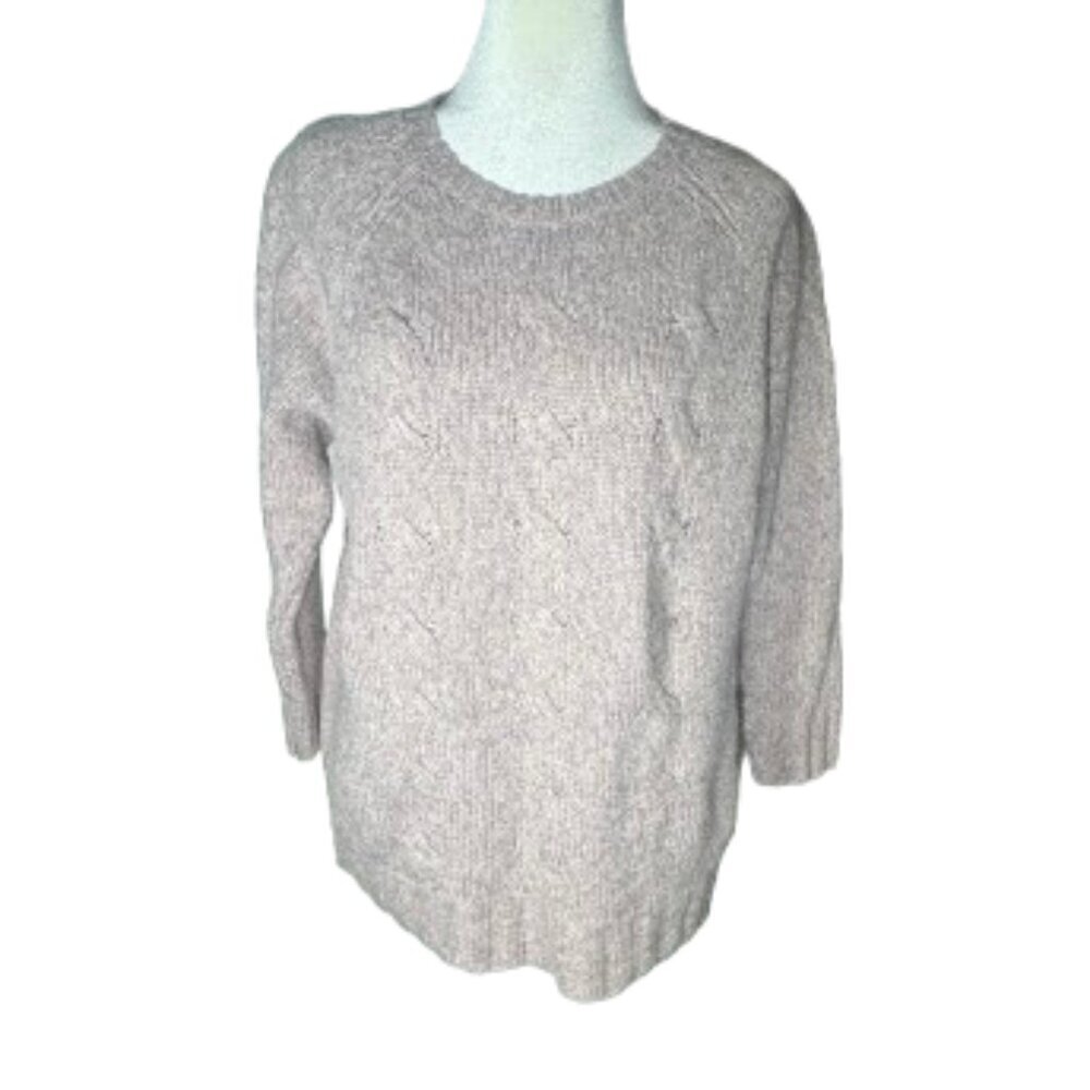 J. Jill PureJill Women's Crew Neck Wool Blend Sweater Light Purple Size XL